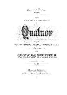 Фортепианный квартет фа минор, Op.119: Партитура by Жорж Жан Пфайфер