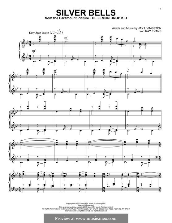Piano version: Jazz version by Jay Livingston, Raymond Evans