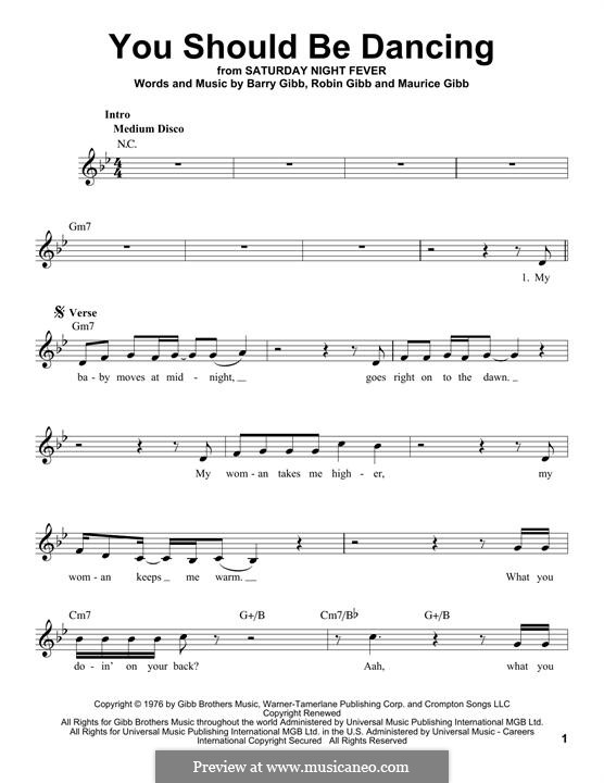 You Should Be Dancing (The Bee Gees): Мелодия by Barry Gibb, Maurice Gibb, Robin Gibb