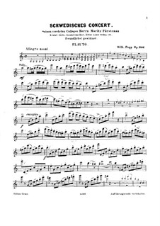 Шведский концерт для флейты и фортепиано, Op.266: Сольная партия by Вильгельм Попп