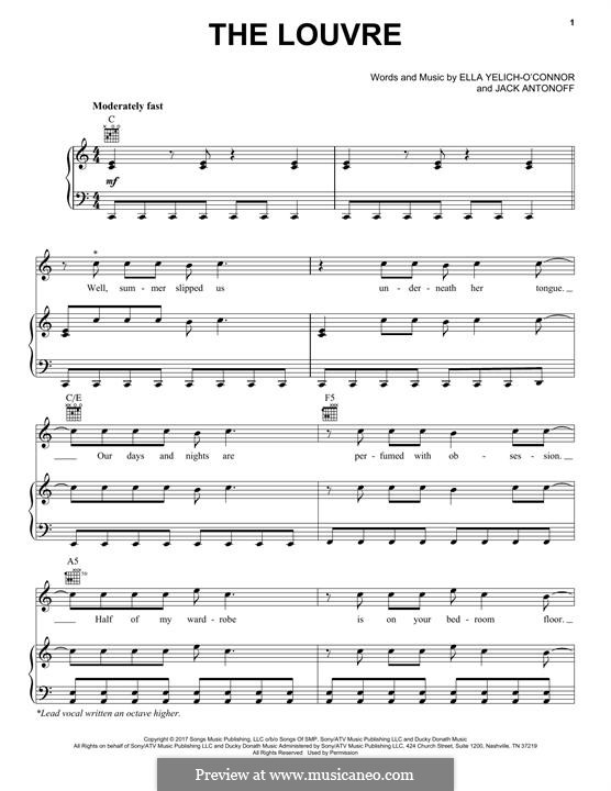 The Louvre (Lorde): Для голоса и фортепиано (или гитары) by Jack Antonoff, Ella Yelich-O'Connor