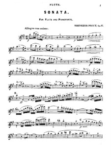 Соната для флейты и фортепиано ля мажор, Op.17: Сольная партия by Эбенизер Праут