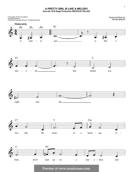 A Pretty Girl is Like a Melody: Мелодия by Ирвинг Берлин
