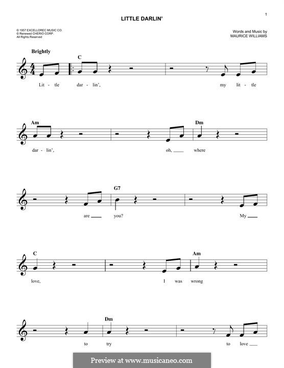 Little Darlin' (The Diamonds): Мелодия by Maurice Williams