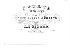 Соната для органа No.2 ми минор, Op.19: Соната для органа No.2 ми минор by Август Готтфрид Риттер