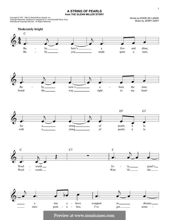 A String of Pearls: Мелодия by Jerry Gray