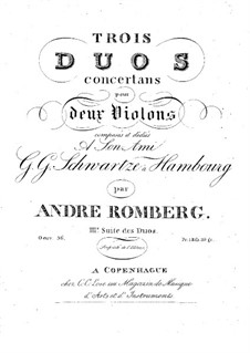 Три концертных дуэта для двух скрипок, Op.56: Три концертных дуэта для двух скрипок by Андреас Ромберг