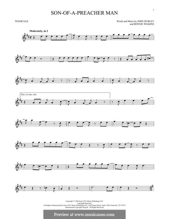 Son of a Preacher Man (Dusty Springfield): Для тенорового саксофона by John Hurley, Ronnie Wilkins