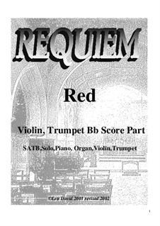 Requiem Red: Violin and trumpet Bb parts by Len David