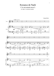 Je crois entendre encore: For voice and piano (g-moll) by Жорж Бизе