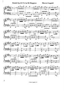 Rondòs, Op.123: Rondò No.2 in Mi Maggiore by Marzia Gaggioli