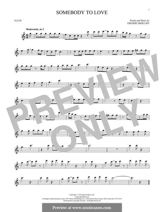 Somebody to Love (Queen): Для флейты by Freddie Mercury