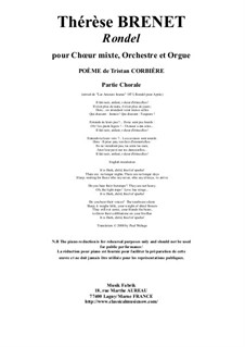 Rondel for SATB chorus, orchestra and organ: Chorus part by Thérèse Brenet