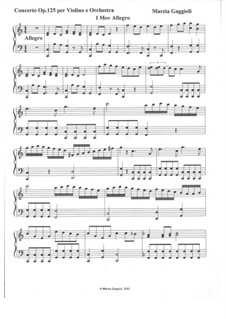 Concerto in Do Maggiore per Violino, Op.125: Concerto in Do Maggiore per Violino by Marzia Gaggioli