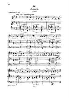 No.4 Кто-то: Для голоса и фортепиано by Роберт Шуман