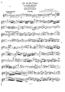 Фантазия на тему из оперы 'Белая дама' Буальдье, Op.135: Сольная партия by Жан Батист Сенжеле