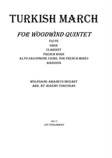 Турецкое рондо: For woodwind quintet by Вольфганг Амадей Моцарт