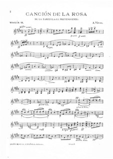 El Pretendiente. Canción de la Rosa: Скрипка II by Амадеу Вивес