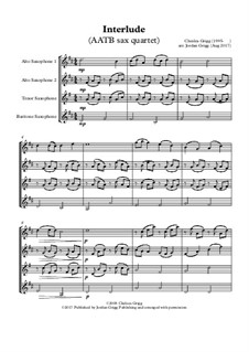 Interlude: For AATB sax quartet by Chelsea Grigg