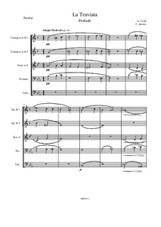 Фрагменты: Prelude, für Brass Quintett – Partitur by Джузеппе Верди