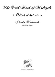 Тетрадь 6 (для пяти голосов), SV 107-116: No.09 Ohimè il bel viso. Arrangement for quintet instruments by Клаудио Монтеверди