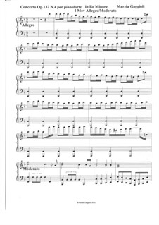 Concerto No.4 in Re Minore per Pianoforte, Op.132: Concerto No.4 in Re Minore per Pianoforte by Marzia Gaggioli