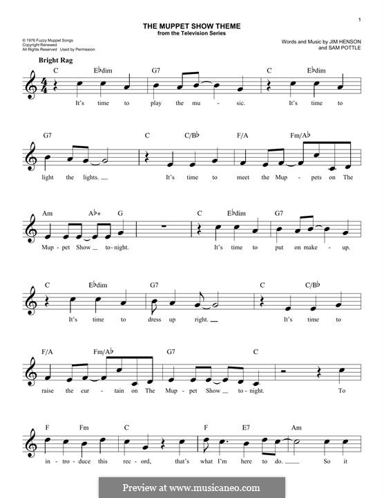 The Muppet Show Theme (Jim Henson): Мелодия by Sam Pottle