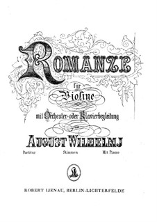 Романс ми мажор, Op.10: Для скрипки и фортепиано by Август Вильгельми