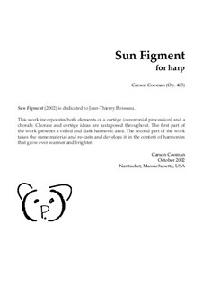 Sun Figment (2002) cortege-chorale for solo harp: Sun Figment (2002) cortege-chorale for solo harp by Carson Cooman