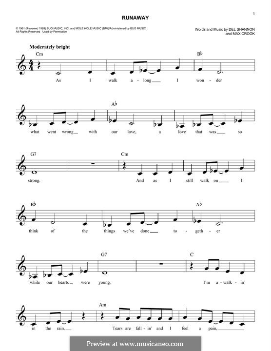 Runaway: Мелодия by Del Shannon, Max Crook