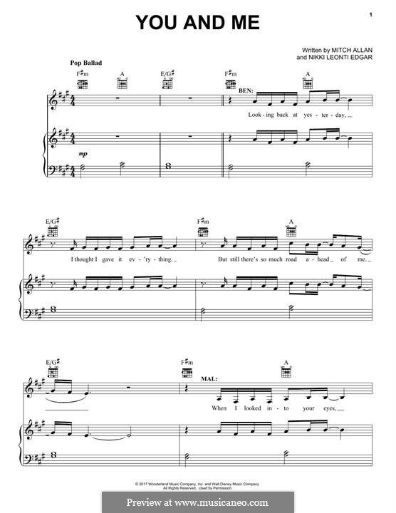 You and Me: Для голоса и фортепиано (или гитары) by Mitch Allan, Nikki Leonti Edgar