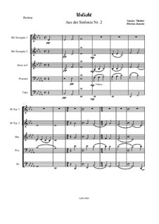 Симфония No.2 до минор 'Воскресение': Movement IV Urlicht, for brass quintet by Густав Малер