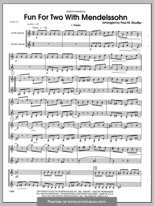 Fun for Two with Mendelssohn: Для кларнета by Феликс Мендельсон-Бартольди