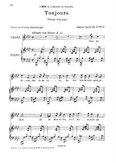 Poème d'un jour, Op.21: No.2 Poème d'un jour (Toujours) by Габриэль Форе