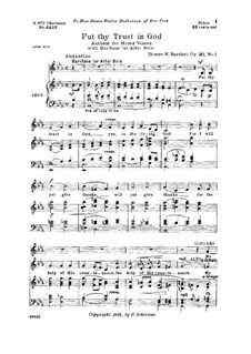 Put Thy Trust in God, Op.261 No.1: Put Thy Trust in God by Гомер Ньютон Бартлетт