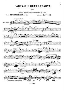 Концертная фантазия для флейты, гобоя и фортепиано, Op.36: Партия гобоя by Жюль Демерссман