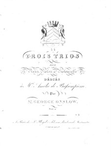 Три фортепианных трио, Op.14: Трио No.3 ре мажор by Жорж Онсло