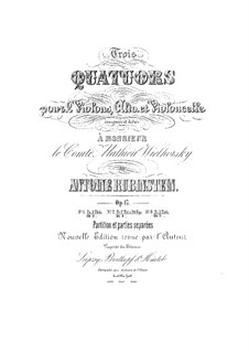 Квартет для струнных No.3 фа мажор, Op.17 No.3: Партии by Антон Рубинштейн