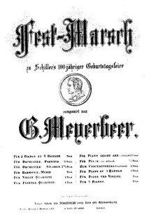 Schiller-Marsch: For a single performer by Джакомо Мейербер