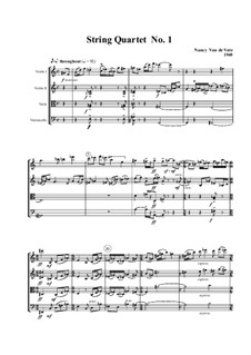 String Quartet No.1: Партитура by Nancy Van de Vate