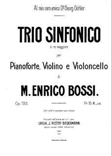 Симфоническое трио для фортепиано, скрипки и виолончели, Op.123: Партия скрипки by Марко Энрико Босси