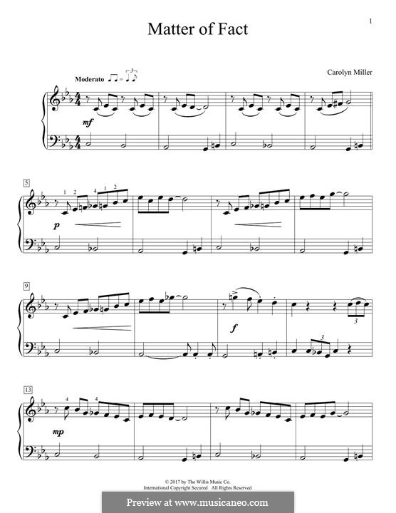 Matter of Fact: Для фортепиано by Carolyn Miller