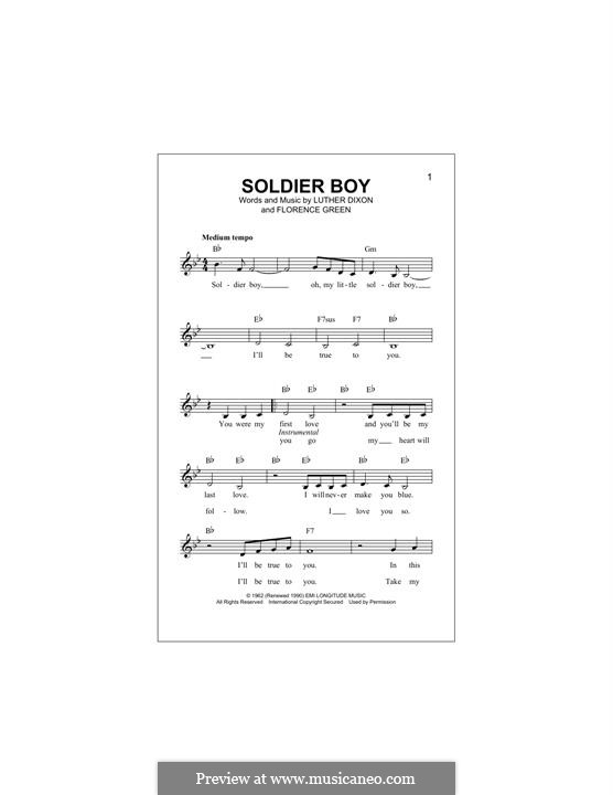 Soldier Boy (The Shirelles): Мелодия by Florence Green, Luther Dixon