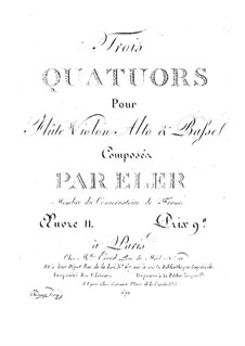 Три квартета для флейты и струнных инструментов, Op.11: Партия виолончели by Андре-Фредерик Элер