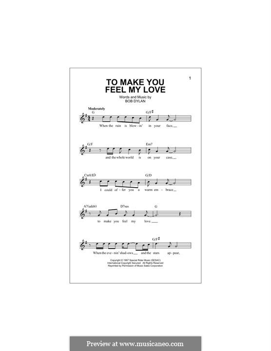 Make You Feel My Love: Мелодия by Bob Dylan