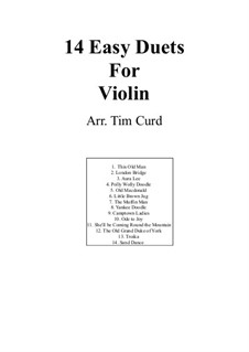 14 Easy Duets for Violin: 14 Easy Duets for Violin by folklore