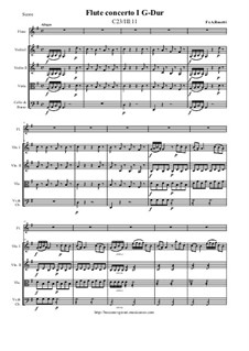 Flute concerto Nr.1 G-Dur, C-23 (III-11): Flute concerto Nr.1 G-Dur by Антонио Розетти