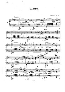 L'Adieu, Op.18: Для фортепиано by Рене Фаварже