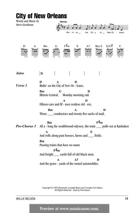 City of New Orleans: Мелодия by Steve Goodman