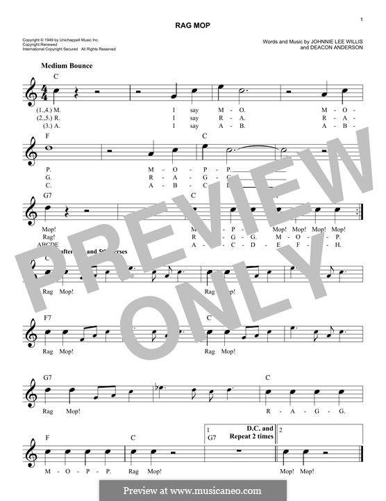 D. Anderson, J.L. Wills Rag Mop ноты на MusicaNeo